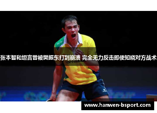 张本智和坦言曾被樊振东打到崩溃 完全无力反击即使知晓对方战术 张本智和坦言曾被樊振东打到崩溃 完全无力反击即使知晓对方战术