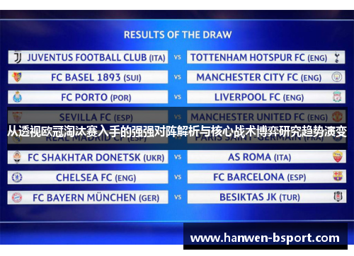 从透视欧冠淘汰赛入手的强强对阵解析与核心战术博弈研究趋势演变